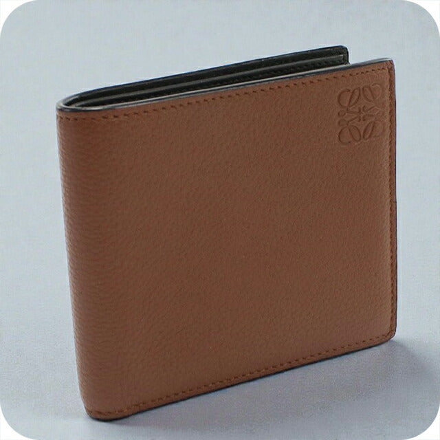 中古 ロエベ 二つ折り財布 メンズ ブランド LOEWE アナグラム バイフォールドウォレット ブラウン 財布 USDLO103974011