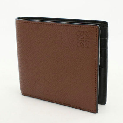 中古 ロエベ 二つ折り財布 メンズ ブランド LOEWE アナグラム バイフォールドウォレット ブラウン 財布 USDLO103974011