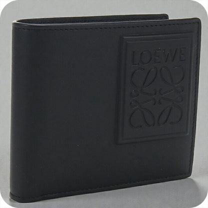 二手LOEWE双折钱包男士品牌LOEWE双折零钱包黑色钱包USDLO103984011