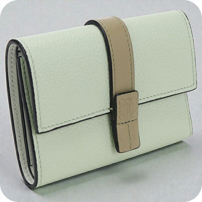 中古 ロエベ 三つ折り財布 レディース ブランド LOEWE バーティカルウォレットスモール グリーン 財布 USDLO103997011