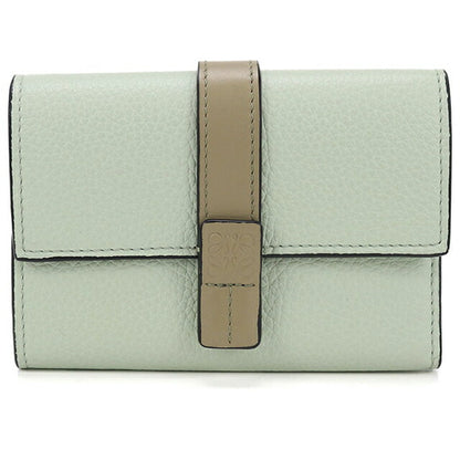 中古 ロエベ 三つ折り財布 レディース ブランド LOEWE バーティカルウォレットスモール グリーン 財布 USDLO103997011