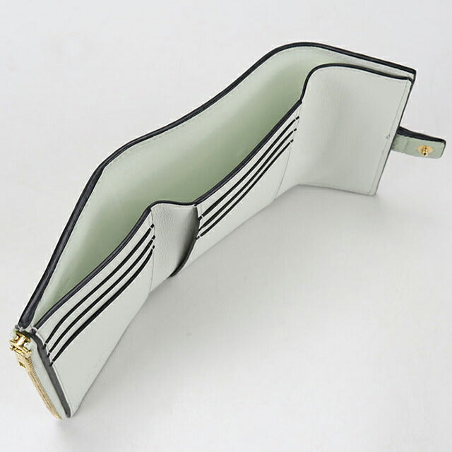 中古 ロエベ 三つ折り財布 レディース ブランド LOEWE バーティカルウォレットスモール グリーン 財布 USDLO103997011