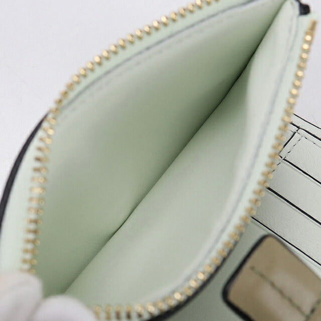 中古 ロエベ 三つ折り財布 レディース ブランド LOEWE バーティカルウォレットスモール グリーン 財布 USDLO103997011