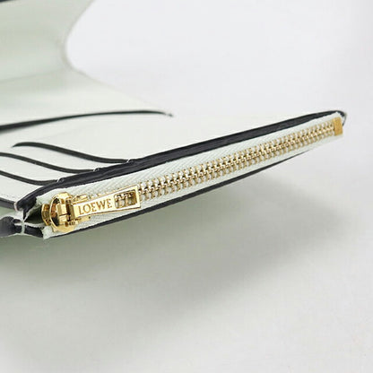 中古 ロエベ 三つ折り財布 レディース ブランド LOEWE バーティカルウォレットスモール グリーン 財布 USDLO103997011