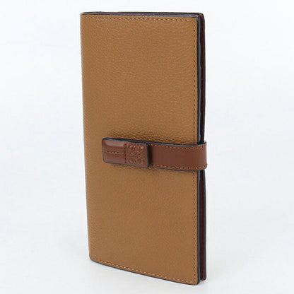中古 ロエベ 長財布二折 レディース ブランド LOEWE バーティカルウォレットラージ 124.12.S40 ブラウン 財布 USDLO104143011
