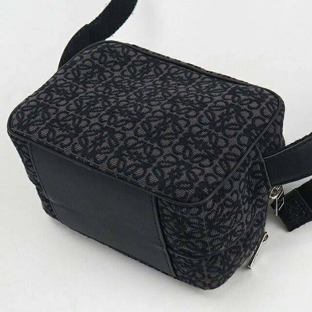 中古 ロエベ 斜め掛け ショルダーバッグ メンズ ブランド LOEWE アナグラム カメラバッグ ブラック バッグ USDLO104886011