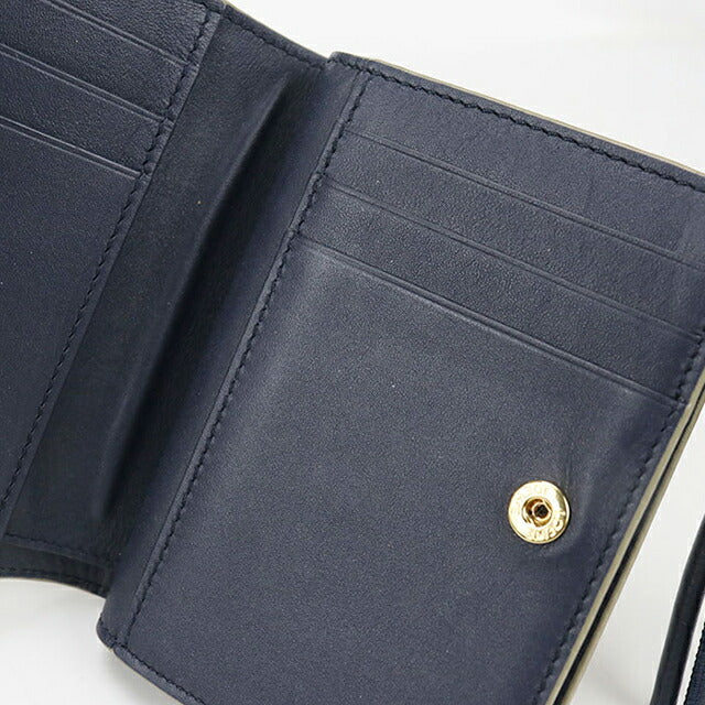 二手 LOEWE 双折钱包 女士品牌 LOEWE 结紧凑型钱包 CEM1NCWX01 卡其色钱包 USDLO105114011