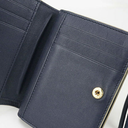 二手 LOEWE 双折钱包 女士品牌 LOEWE 结紧凑型钱包 CEM1NCWX01 卡其色钱包 USDLO105114011