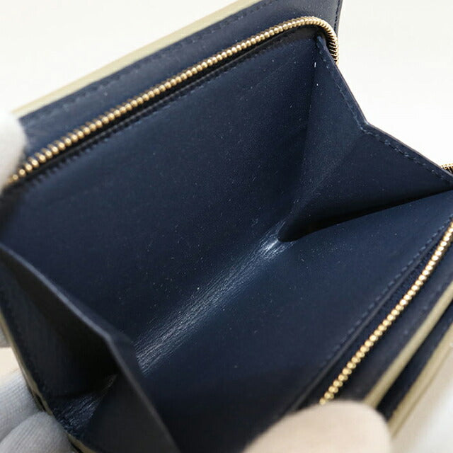 二手 LOEWE 双折钱包 女士品牌 LOEWE 结紧凑型钱包 CEM1NCWX01 卡其色钱包 USDLO105114011