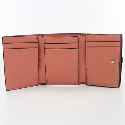 中古 ロエベ 三折財布 レディース ブランド LOEWE アナグラム トライフォールドウォレット ベージュ 財布 USDLO105189011