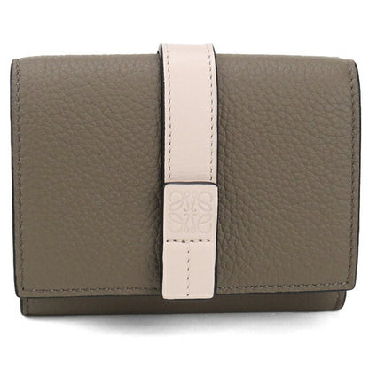 二手 LOEWE Trifold 钱包 女士品牌 LOEWE Anagram Trifold 钱包 灰色钱包 USDLO105424011