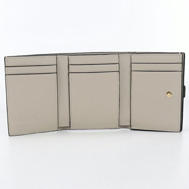 二手 LOEWE Trifold 钱包 女士品牌 LOEWE Anagram Trifold 钱包 灰色钱包 USDLO105424011