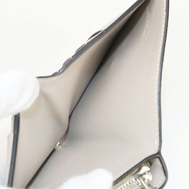 二手 LOEWE 双折钱包 女士品牌 LOEWE Anagram 紧凑型拉链钱包 绿色钱包 USDLO105425011
