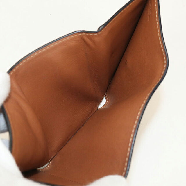 中古 ロエベ 三つ折り財布 レディース ブランド LOEWE アナグラム トライフォールドウォレット ブラウン 財布 USDLO105426011