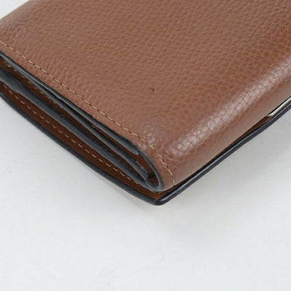中古 ロエベ 三つ折り財布 レディース ブランド LOEWE アナグラム トライフォールドウォレット ブラウン 財布 USDLO105426011