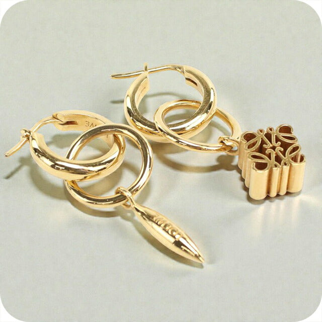 中古 ロエベ ピアス レディース ブランド LOEWE アナグラム ゴールド アクセサリー USDLO106295011