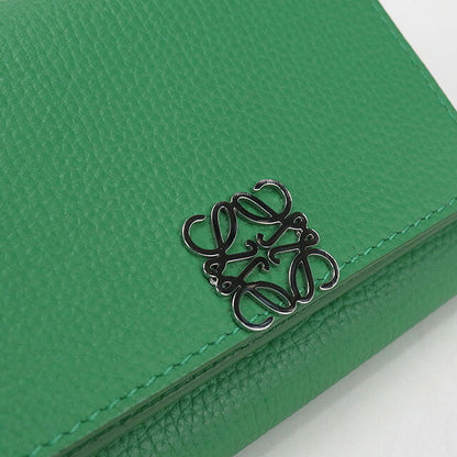 中古 ロエベ 三つ折り財布 レディース ブランド LOEWE アナグラム トライフォールド　ウォレット グリーン 財布 USDLO106478011