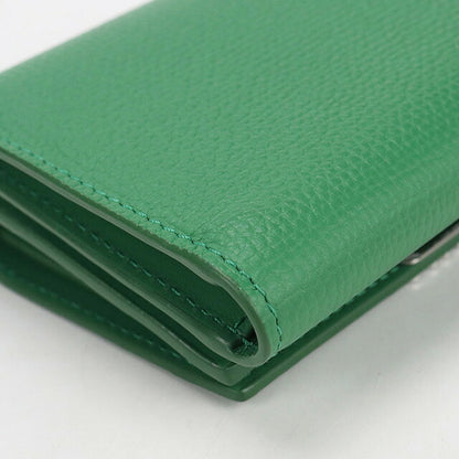 中古 ロエベ 三つ折り財布 レディース ブランド LOEWE アナグラム トライフォールド　ウォレット グリーン 財布 USDLO106478011