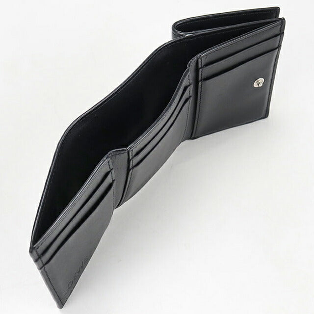 中古 ロエベ 三つ折り財布 メンズ ブランド LOEWE アナグラム トライフォールドウォレット ブラック 財布 USDLO106621011