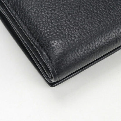 中古 ロエベ 三つ折り財布 メンズ ブランド LOEWE アナグラム トライフォールドウォレット ブラック 財布 USDLO106621011