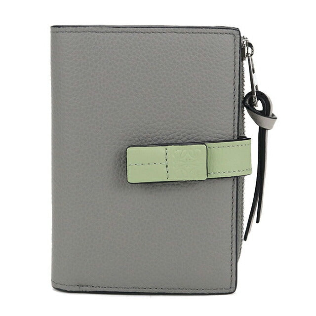中古 ロエベ 二折財布 レディース ブランド LOEWE コンパクトウォレット グレー 財布 USDLO106624011