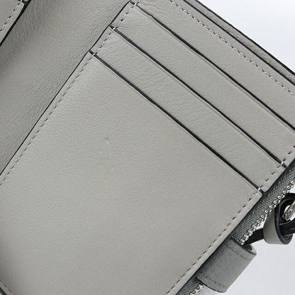 中古 ロエベ 二折財布 レディース ブランド LOEWE コンパクトウォレット グレー 財布 USDLO106624011