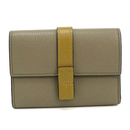 中古 ロエベ 三つ折り財布 レディース ブランド LOEWE バーティカル ウォレット スモール C660S86X01 カーキ 財布 USDLO106796011