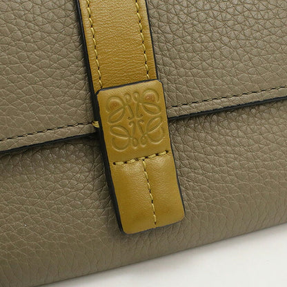 中古 ロエベ 三つ折り財布 レディース ブランド LOEWE バーティカル ウォレット スモール C660S86X01 カーキ 財布 USDLO106796011