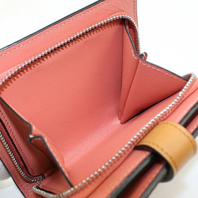 中古 ロエベ 二折財布 レディース ブランド LOEWE アナグラム コンパクト ジップウォレット C660Z41X01 ベージュ 財布 USDLO107079011