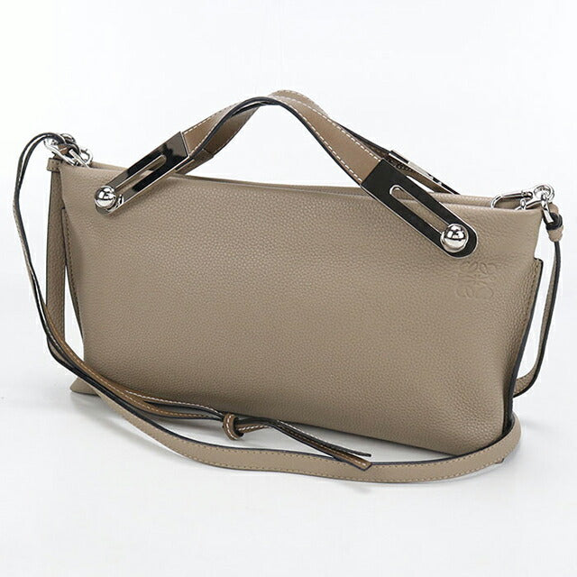 二手 LOEWE 斜挎单肩包 女士品牌 LOEWE Anagram Missy Small 2WAY 32712KBS28 米色 USDLO107105011
