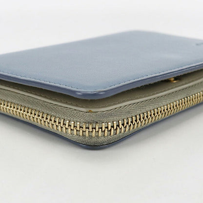 中古 ロエベ 二つ折り財布 レディース ブランド LOEWE アナグラム ブルー 財布 USDLO107209011