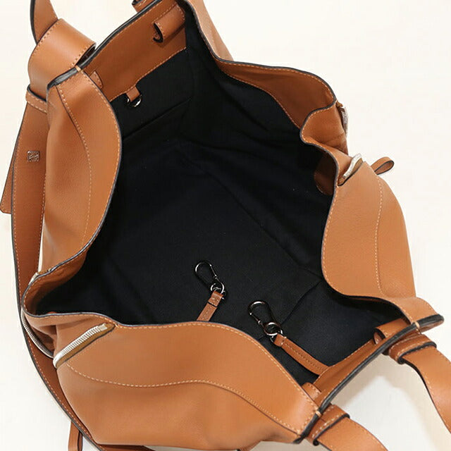 中古 ロエベ ハンドバッグ レディース ブランド LOEWE ハンモック ミディアム　2WAY レザー ブラウン USDLO107370011