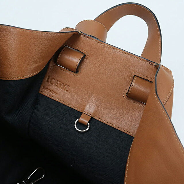 中古 ロエベ ハンドバッグ レディース ブランド LOEWE ハンモック ミディアム　2WAY レザー ブラウン USDLO107370011