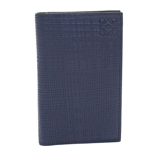 中古 ロエベ カードケース ユニセックス ブランド LOEWE アナグラム ネイビー 財布 USDLO107378011