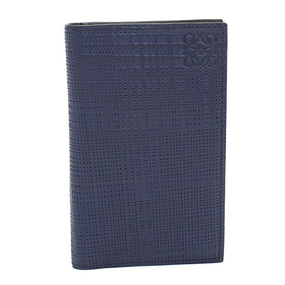 中古 ロエベ カードケース ユニセックス ブランド LOEWE アナグラム ネイビー 財布 USDLO107378011