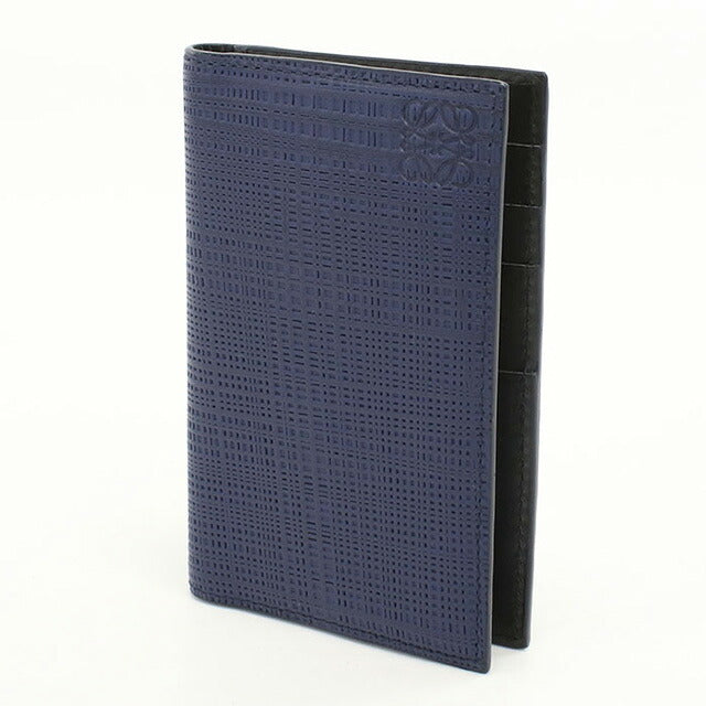 中古 ロエベ カードケース ユニセックス ブランド LOEWE アナグラム ネイビー 財布 USDLO107378011