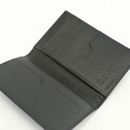 中古 ロエベ カードケース ユニセックス ブランド LOEWE アナグラム ネイビー 財布 USDLO107378011