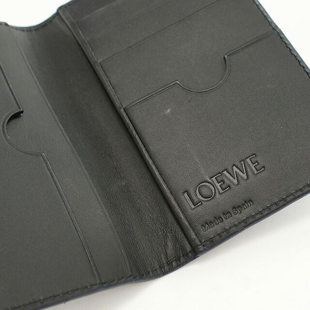 中古 ロエベ カードケース ユニセックス ブランド LOEWE アナグラム ネイビー 財布 USDLO107378011