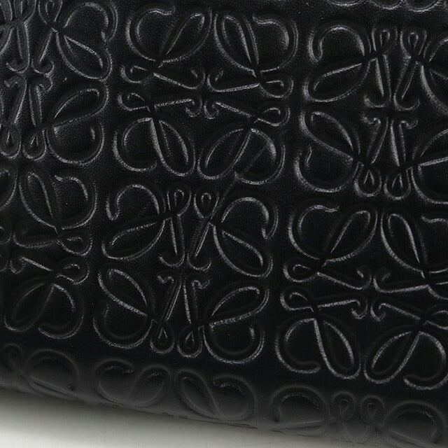 中古 ロエベ 長財布ラウンドファスナー レディース ブランド LOEWE リピートアナグラム ジップアラウンドウォレット ブラック 財布 USDLO107717011