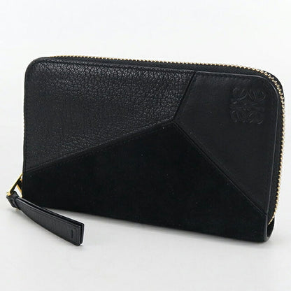 中古 ロエベ ラウンドファスナー財布 レディース ブランド LOEWE パズル ブラック 財布 USDLO107754011