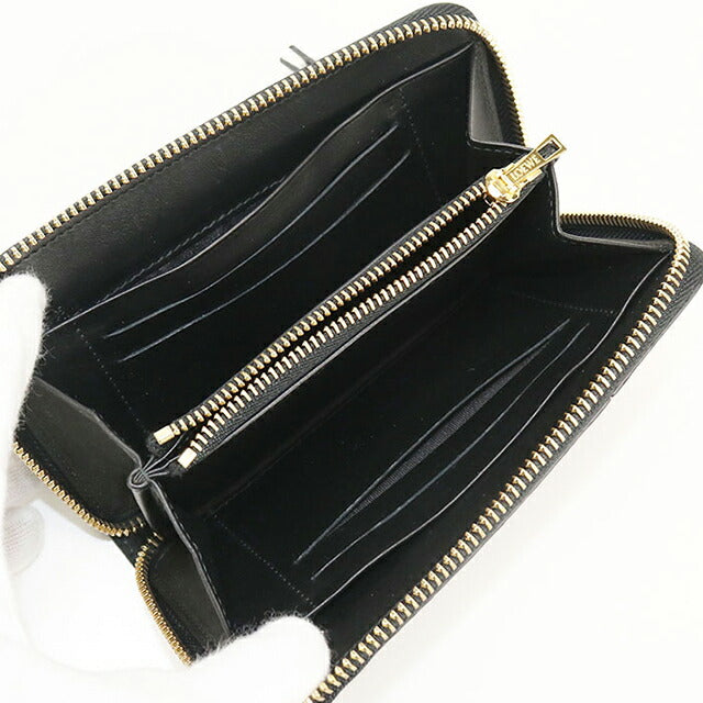 中古 ロエベ ラウンドファスナー財布 レディース ブランド LOEWE パズル ブラック 財布 USDLO107754011