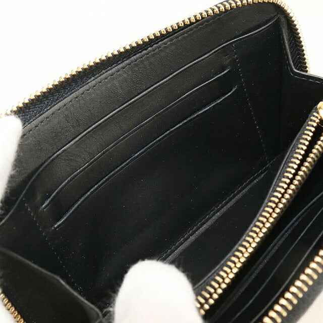 中古 ロエベ ラウンドファスナー財布 レディース ブランド LOEWE パズル ブラック 財布 USDLO107754011