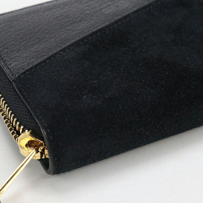 中古 ロエベ ラウンドファスナー財布 レディース ブランド LOEWE パズル ブラック 財布 USDLO107754011