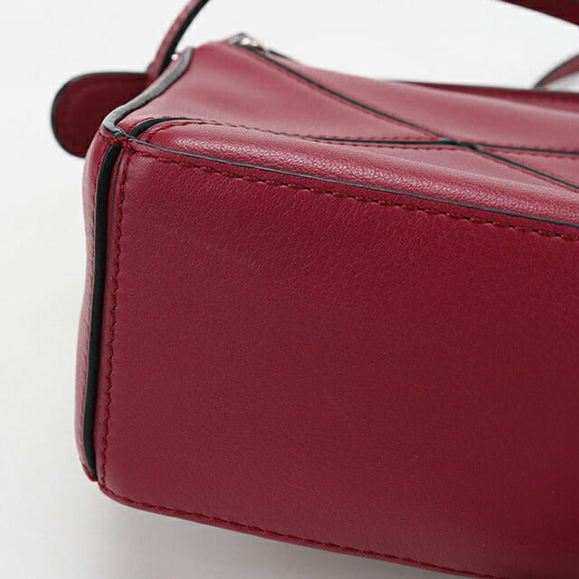 Used LOEWE handbag ladies brand LOEWE puzzle puzzle bag mini 2WAY red USDLO108393011
