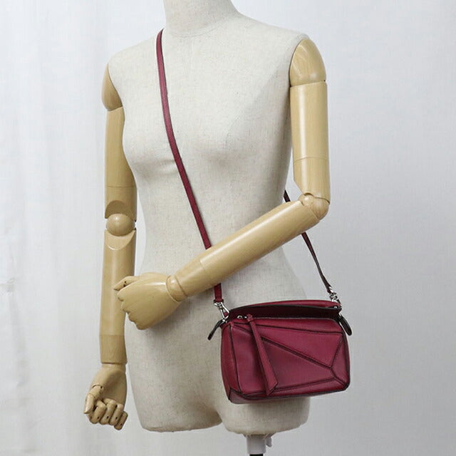 Used LOEWE handbag ladies brand LOEWE puzzle puzzle bag mini 2WAY red USDLO108393011