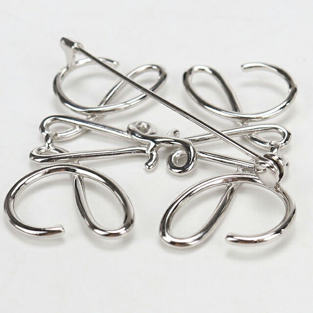 Used LOEWE Brooch Ladies Brand LOEWE Anagram Silver Accessory USDLO108614011