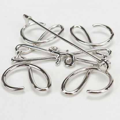 Used LOEWE Brooch Ladies Brand LOEWE Anagram Silver Accessory USDLO108614011