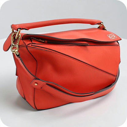 Used LOEWE handbag ladies brand LOEWE puzzle bag medium 2WAY red USDLO108661011