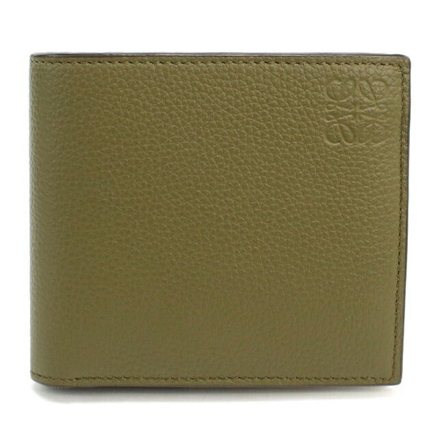 ま*”様 LOEWE 2つ折り財布 カーキ 中古 ロエベ 二つ折り財布 二折財布 メンズ ブランド LOEWE バイ