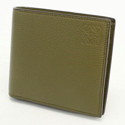 中古 ロエベ 二つ折り財布 二折財布 メンズ ブランド LOEWE バイフォールド コインウォレット C660501X03 カーキ USDLO109006011